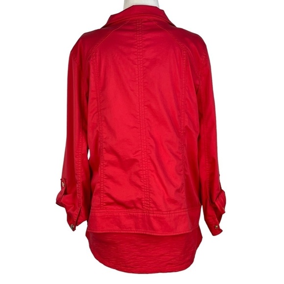 Chico's TWILL LUXE UTILITY JACKET WITH COORDINATING ULTIMATE TEE TANK TOP‎ - Picture 8 of 14